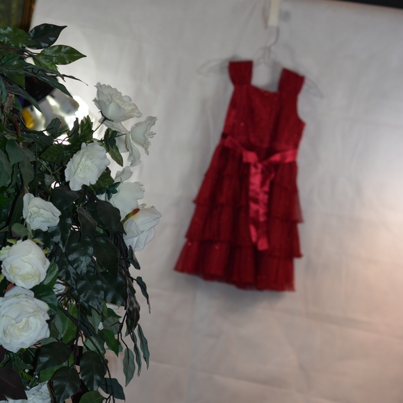 Jona Michelle Red Sparkle Dress Sizes 8 and 10 Girls - Picture 7 of 12